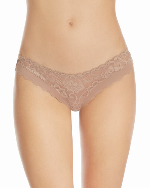 Panty Brasilero sin Costuras con Encaje Delantero